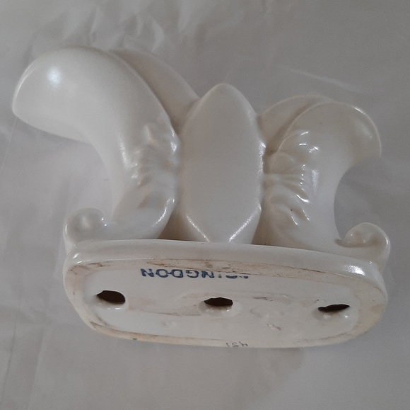 Double Lite Candlesticks Candle Holder White Glazed Ceramic 4.5" - Picture 7 of 9